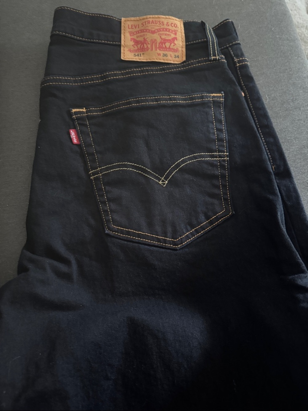 Levi's Black Jeans with Tan Stitching